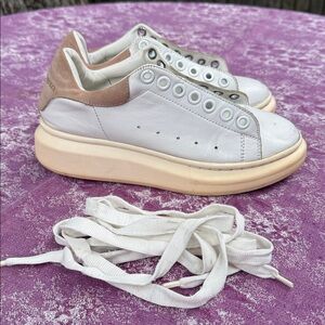Alexander McQueen White and Beige Sneakers, Women EU 37 (US size 7)
